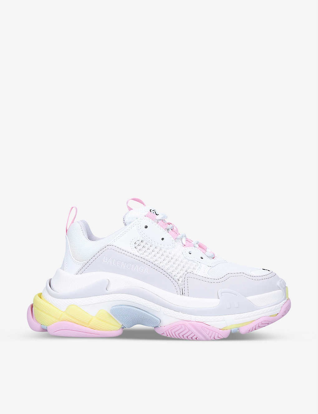 Women's Triple S faux leather and mesh low-top trainers